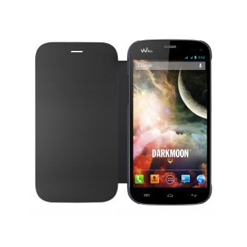 Coque noir Wiko darkmoon folio full cover