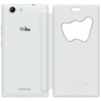 Coque wiko Ridge 4G Folio Back Cover W Vision blanc