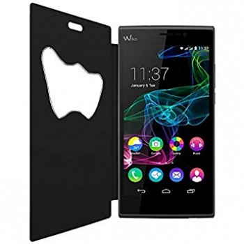 Coque wiko Ridge 4G Folio Back Cover W Vision noir