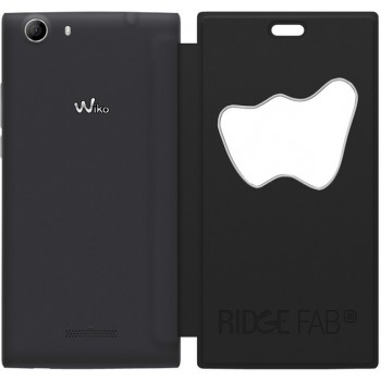 Coque wiko Ridge 4G Folio Back Cover W Vision noir