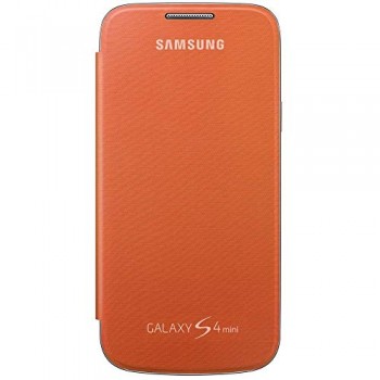 Etui de protection flip cover Galaxy s4 Mini Orange